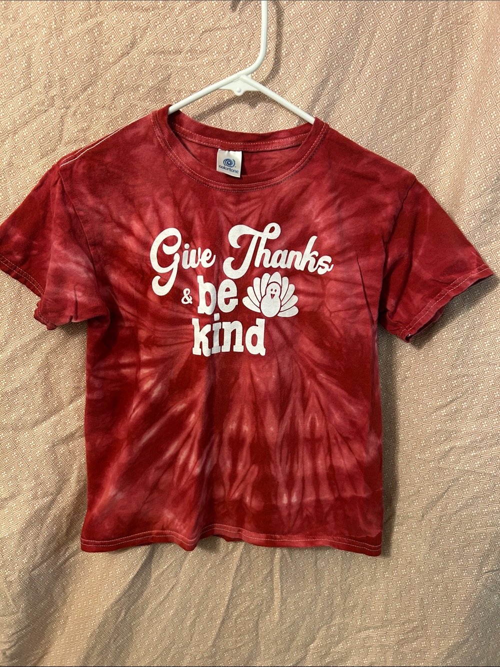 Be Kind Thanksgiving Youth T-shirt Red Medium